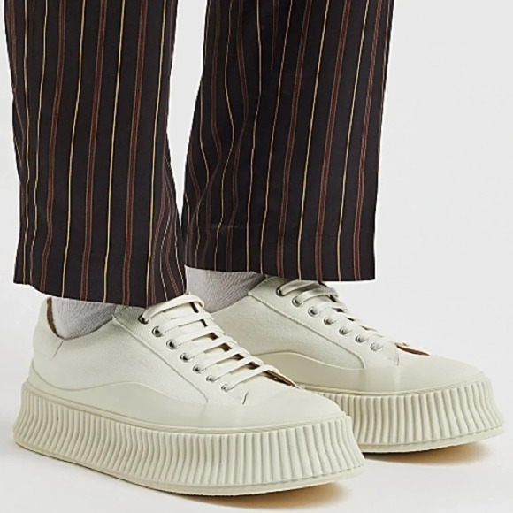 Jil Sander Round Toe Low-Top Sneakers - Picture 7 of 13